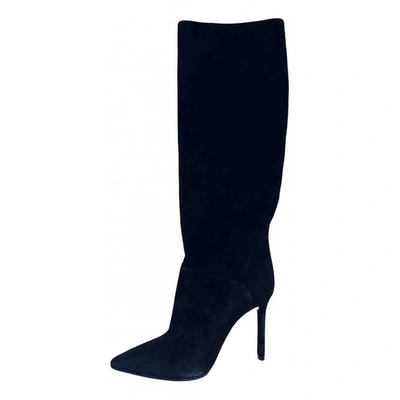 Pre-owned Casadei Black Suede Boots