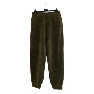 Pre-owned Stella Mccartney Green Wool Trousers