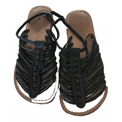 Pre-owned Tatoosh Leather Sandal In Black