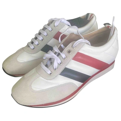 Pre-owned Thom Browne Leather Trainers In White