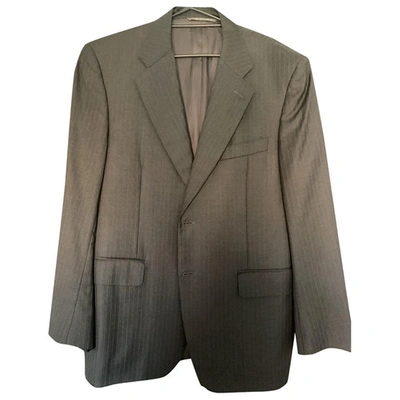Pre-owned Canali Anthracite Wool Jacket
