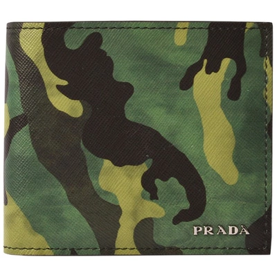 Pre-owned Prada Green Leather Wallet