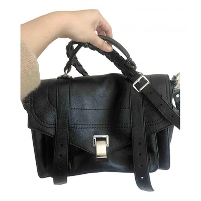 Pre-owned Proenza Schouler Ps1 Black Leather Handbag