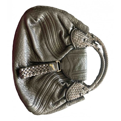 Pre-owned Fendi Spy Leather Handbag In Black