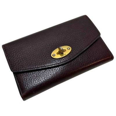 Pre-owned Mulberry Burgundy Leather Wallet