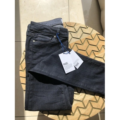 Pre-owned Paige Jeans Blue Cotton - Elasthane Jeans