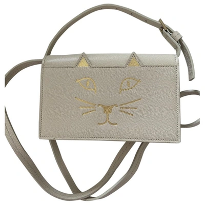 Pre-owned Charlotte Olympia White Leather Handbag