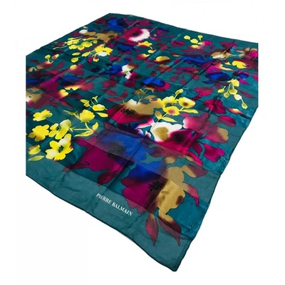 Pre-owned Pierre Balmain Silk Scarf In Multicolour