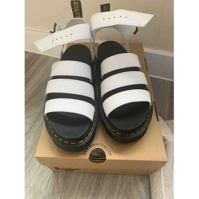 Pre-owned Dr. Martens' White Leather Sandals