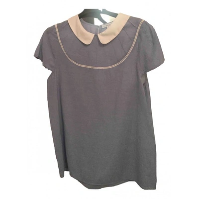 Pre-owned Claudie Pierlot Blue Cotton  Top