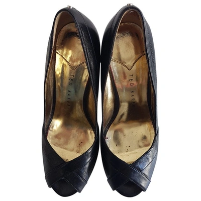 Pre-owned Ted Baker Black Leather Heels