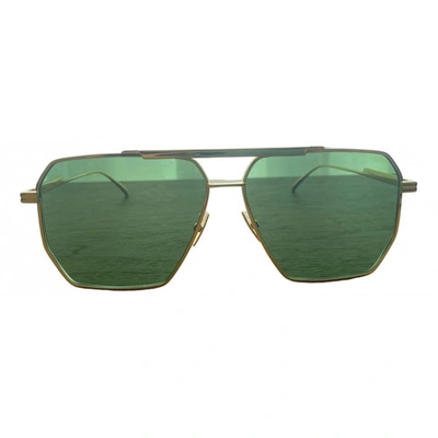 Pre-owned Bottega Veneta Green Metal Sunglasses