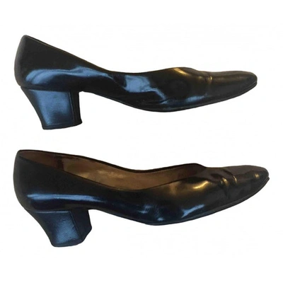 Pre-owned Bruno Magli Patent Leather Heels In Black