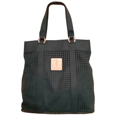Pre-owned Trussardi Leather Tote In Turquoise