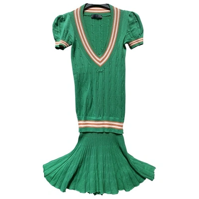 Pre-owned Mcq By Alexander Mcqueen Green Cotton - Elasthane Dress