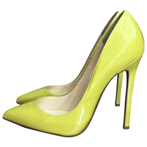 yellow christian louboutin heels