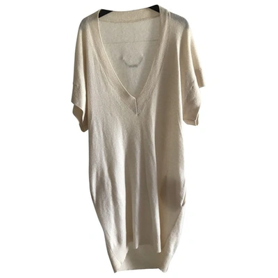 Pre-owned Zadig & Voltaire Cashmere Mid-length Dress In Beige