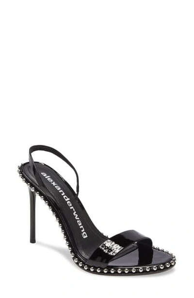 Shop Alexander Wang Nova Studded Slingback Sandal In Black