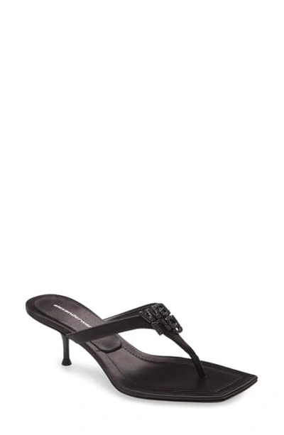 Shop Alexander Wang Bianca Logo Letters Sandal In Black