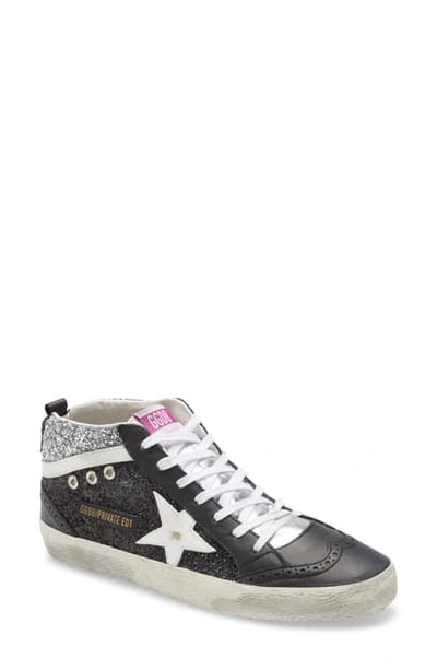 Shop Golden Goose Mid Star Sneaker In Black/ Silver/ White