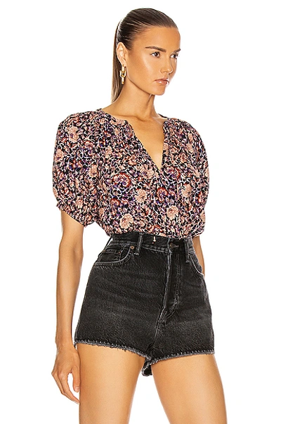 Shop Ulla Johnson Evie Blouse In Midnight Floral