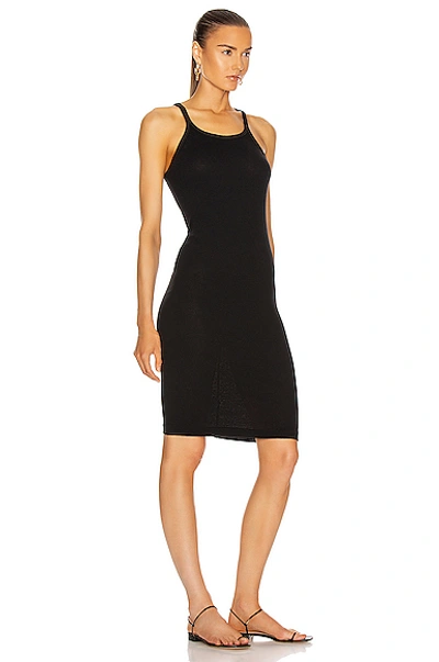 Shop Re/done Ribbed Tank Dress In Black