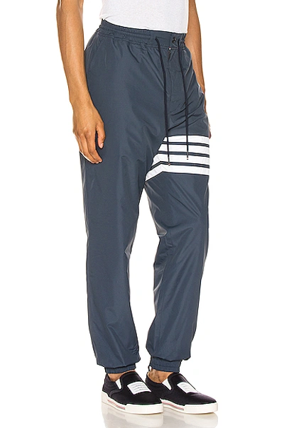 Shop Thom Browne Track Pants In Navy