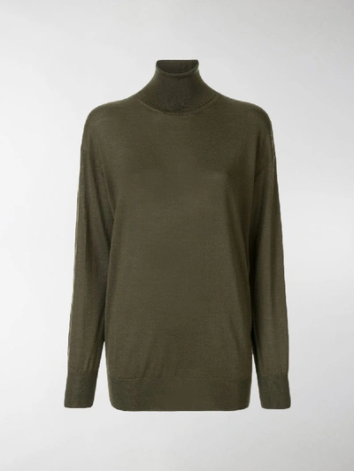 Shop Tom Ford Relaxed Fit Turleneck Jumper In Green
