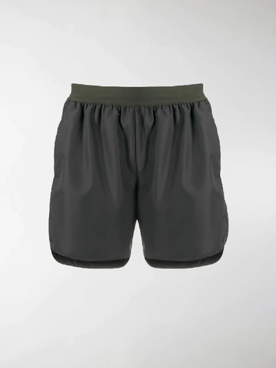 Shop Thom Browne Flytweight Tech 4-bar Running Shorts In Grey