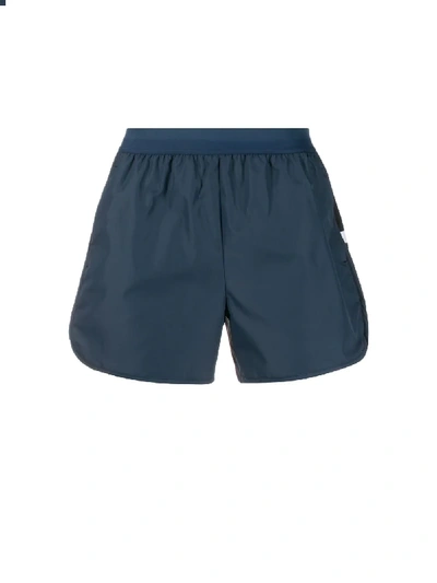 Shop Thom Browne Flyweight Tech 4-bar Running Shorts In Blue