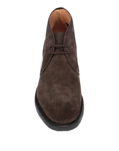 Shop Fabi Ankle Boots In Dark Brown
