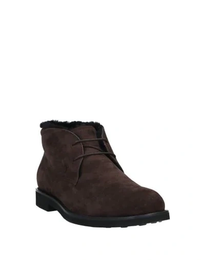 Shop Tod's Ankle Boots In Cocoa