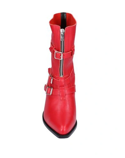 Shop Celine Ankle Boots In Red