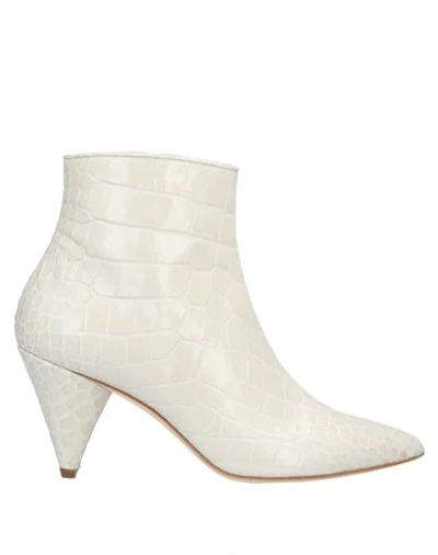 Shop Polly Plume Ankle Boots In Ivory