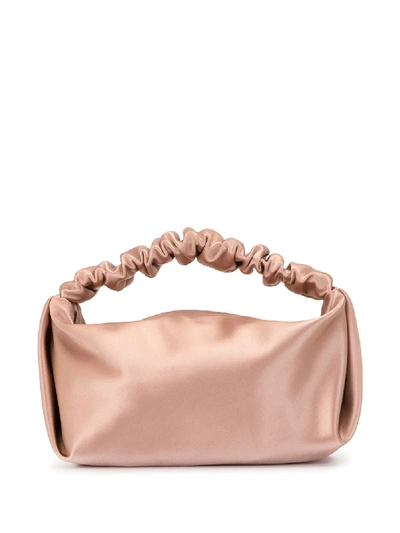 Alexander Wang Scrunchie Mini Satin Tote In Pink