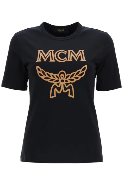 Shop Mcm T-shirt With Logo In Black