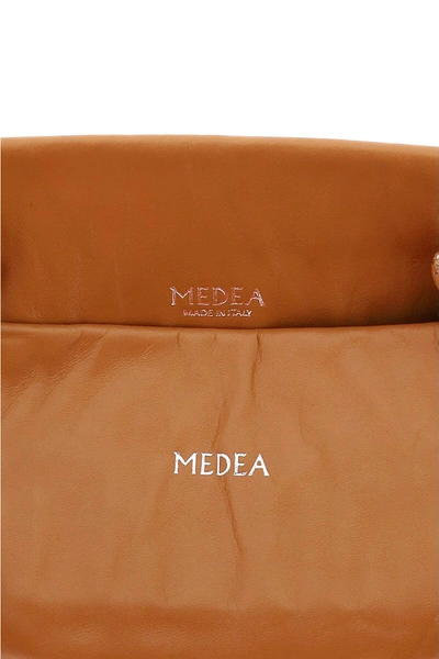 Shop Medea Tall Busted Bag In Beige,brown