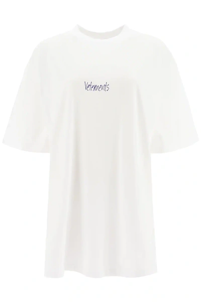 Shop Vetements Poem T-shirt In White