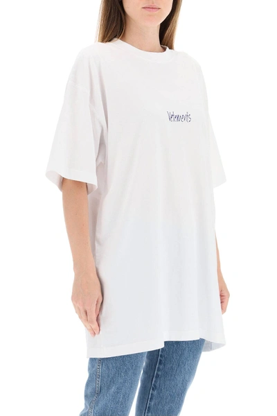 Shop Vetements Poem T-shirt In White