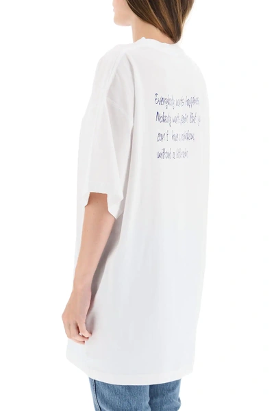 Shop Vetements Poem T-shirt In White