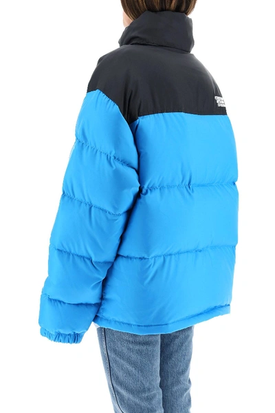 Shop Vetements Two-tone Puffer Jacket In Blue,black