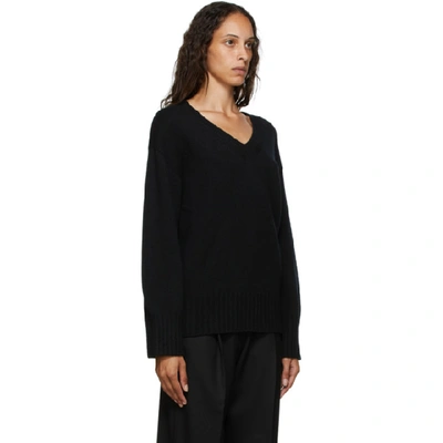 Shop Arch The Black Cashmere And Wool V-neck Sweater