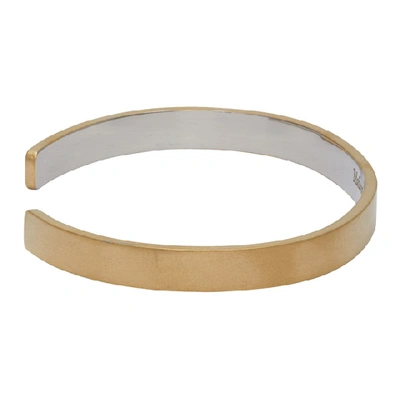 Shop Maison Margiela Gold Bangle Bracelet In 964 Ylwgld