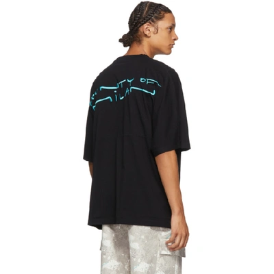 Shop Marcelo Burlon County Of Milan Black County Script T-shirt In Black Turqu