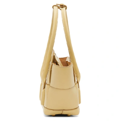 Shop Bottega Veneta Beige Intrecciato Mini Arco Tote In 9484 Tapioc