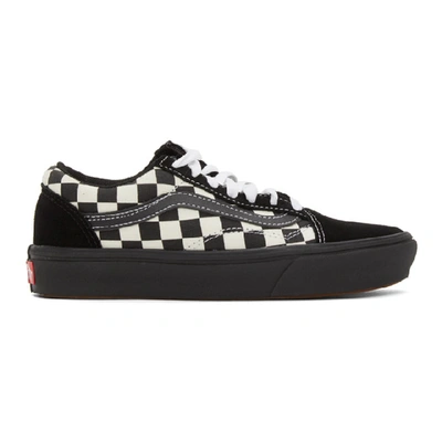 Vans Comfycush Old Skool Platform Zebra Sneakers In Black | ModeSens