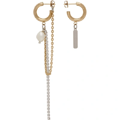 Shop Justine Clenquet Gold Jamie Earrings In Pallad/gold