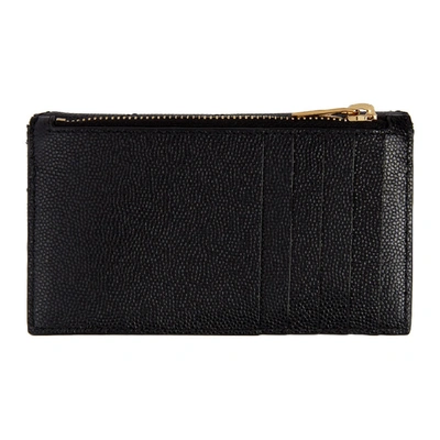 Shop Saint Laurent Black Monogramme Envelope Card Holder In 1000 Black