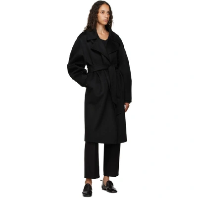 Shop Arch The Black Cashmere & Silk Wrap Coat