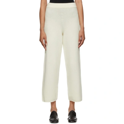 Shop Arch The Off-white Cashmere And Wool Lounge Pants In Ivory